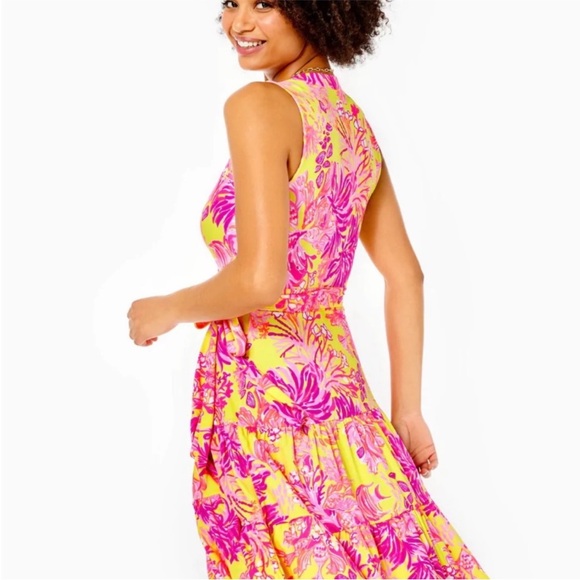 Lilly Pulitzer Pink and Yellow Floral Dress - Picture 3 of 7